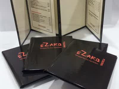 Cartas de restaurante encuadernadas a medida por Vigoarte